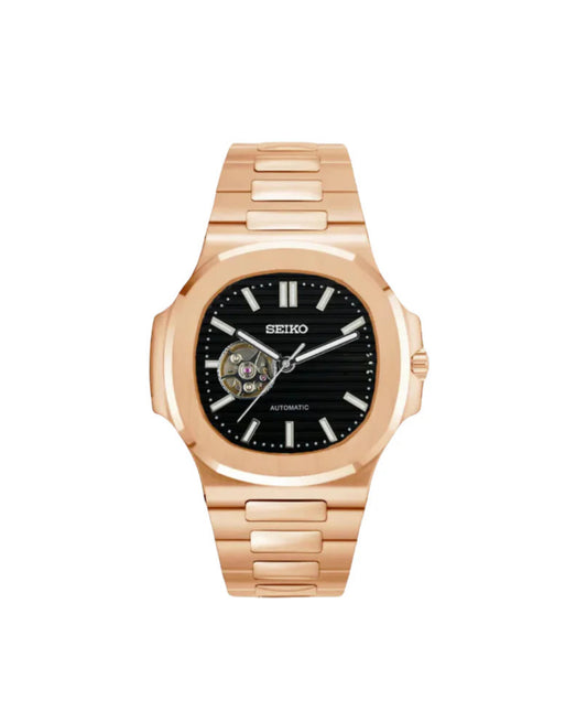 MOD ROSE GOLD ( BLACK DIAL OPEN HEART )